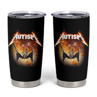 Autism Skeleton Rocker Tumbler Cup Hardcore Rock Style Artwork