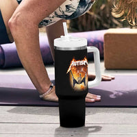 Autism Skeleton Rocker Tumbler With Handle Hardcore Rock Style Artwork
