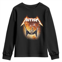Autism Skeleton Rocker Youth Sweatshirt Hardcore Rock Style Artwork