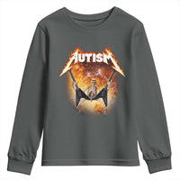 Autism Skeleton Rocker Youth Sweatshirt Hardcore Rock Style Artwork