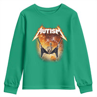 Autism Skeleton Rocker Youth Sweatshirt Hardcore Rock Style Artwork