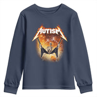 Autism Skeleton Rocker Youth Sweatshirt Hardcore Rock Style Artwork