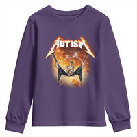 Autism Skeleton Rocker Youth Sweatshirt Hardcore Rock Style Artwork