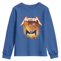 Autism Skeleton Rocker Youth Sweatshirt Hardcore Rock Style Artwork