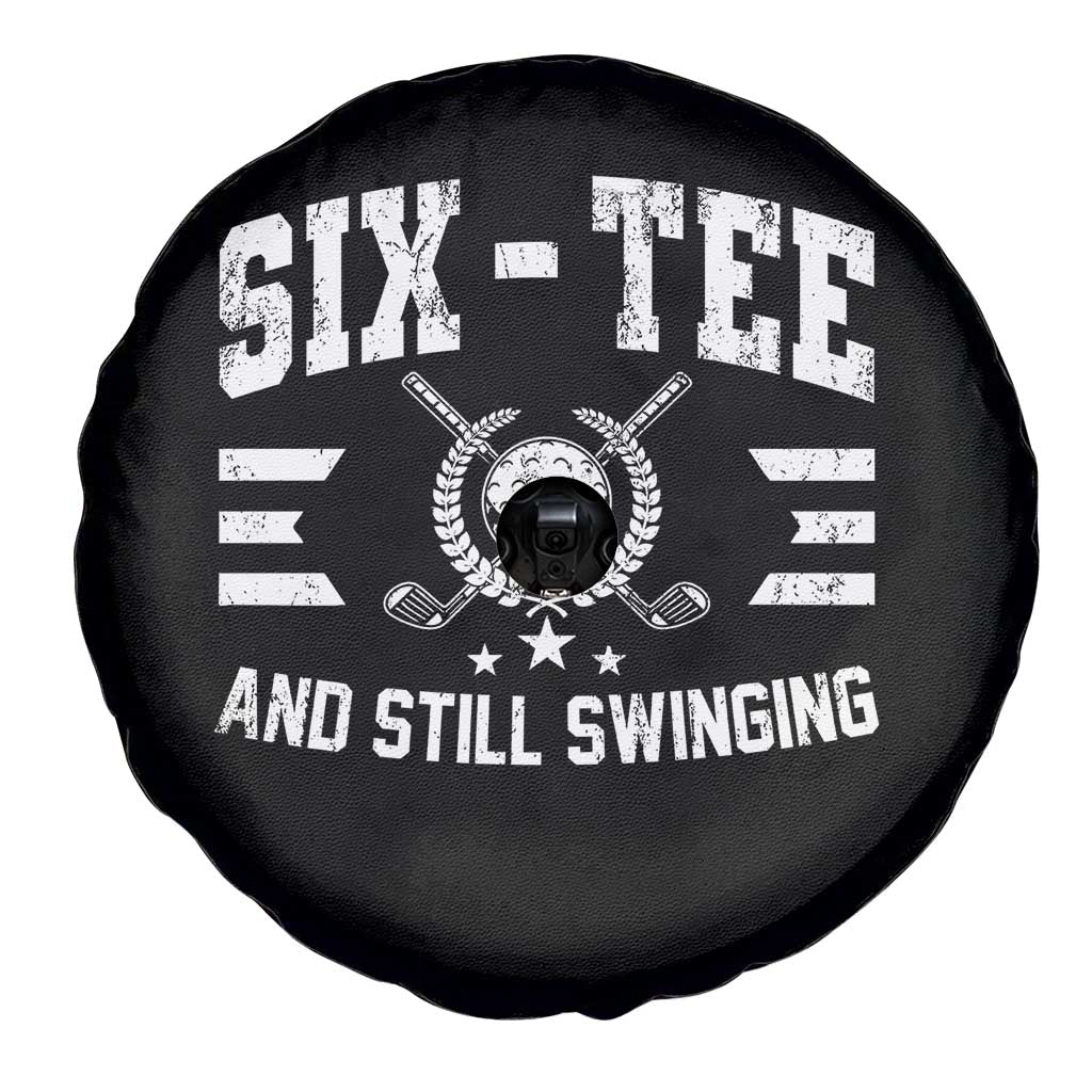 60th Birthday Golf Spare Tire Cover Funny Six Tee And Still Swinging 60 Years Old