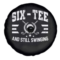 60th Birthday Golf Spare Tire Cover Funny Six Tee And Still Swinging 60 Years Old