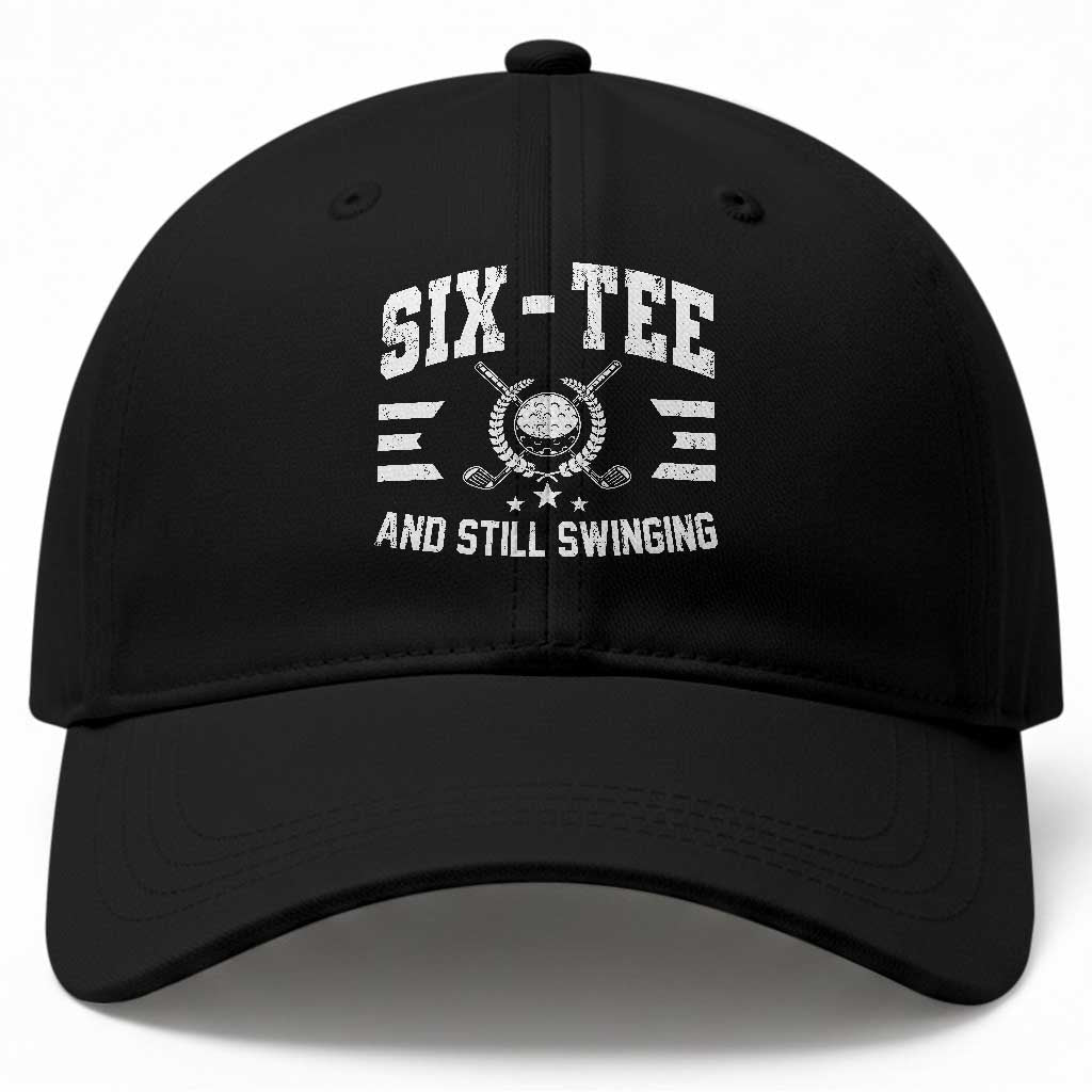 60th Birthday Golf Baseball Cap Funny Six Tee And Still Swinging 60 Years Old
