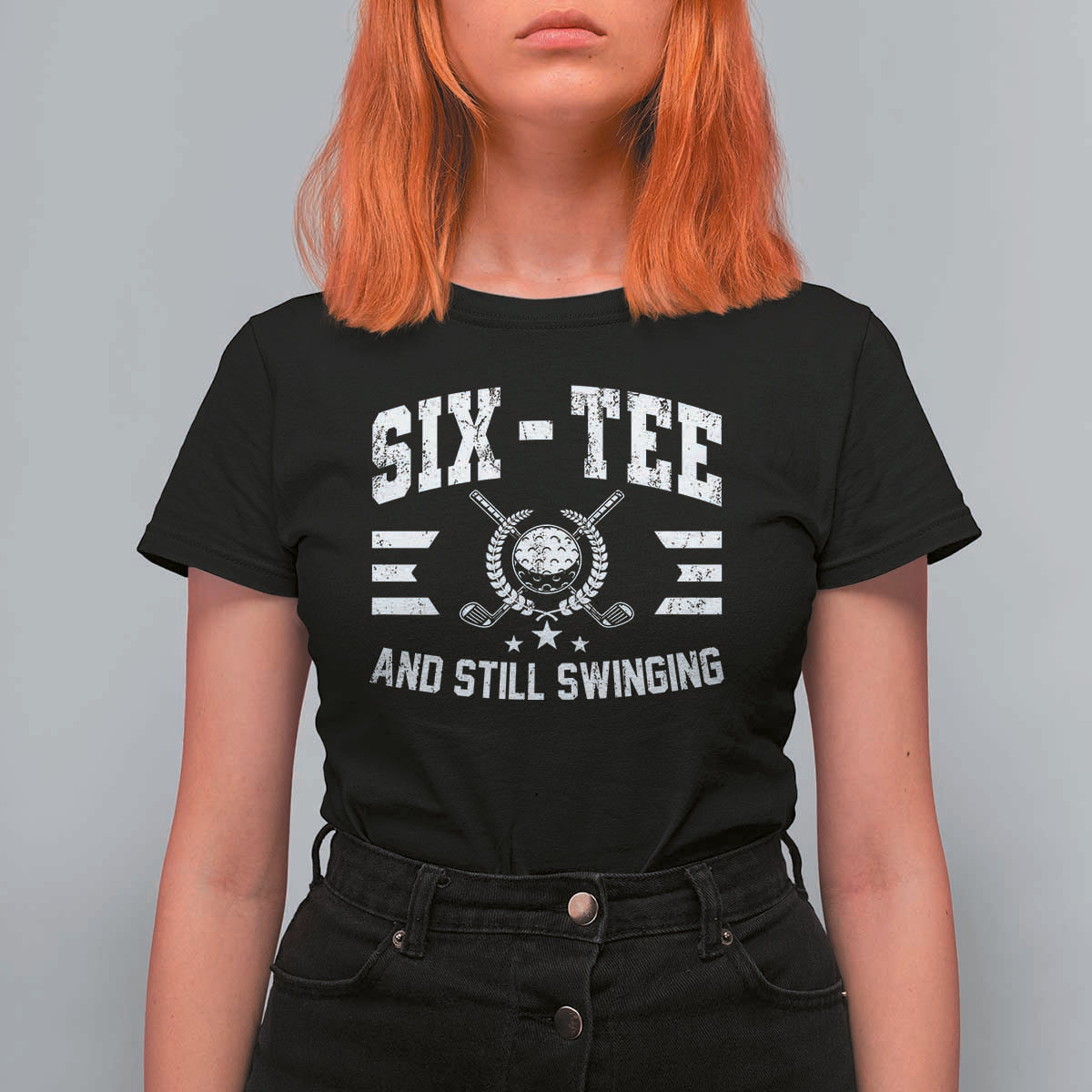 60th Birthday Golf T Shirt For Women Funny Six Tee And Still Swinging 60 Years Old