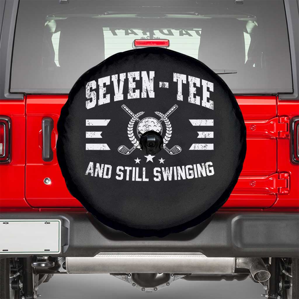 70th Birthday Golf Spare Tire Cover Funny Seven Tee And Still Swinging 70 Years Old