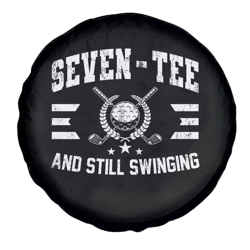 70th Birthday Golf Spare Tire Cover Funny Seven Tee And Still Swinging 70 Years Old