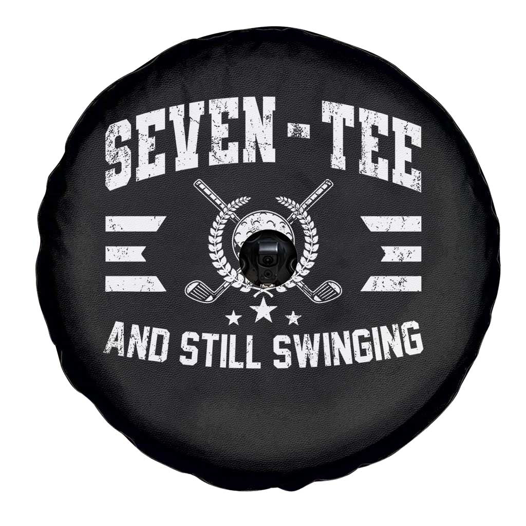 70th Birthday Golf Spare Tire Cover Funny Seven Tee And Still Swinging 70 Years Old