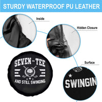 70th Birthday Golf Spare Tire Cover Funny Seven Tee And Still Swinging 70 Years Old