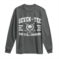 70th Birthday Golf Long Sleeve Shirt Funny Seven Tee And Still Swinging 70 Years Old
