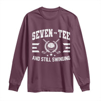 70th Birthday Golf Long Sleeve Shirt Funny Seven Tee And Still Swinging 70 Years Old