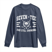 70th Birthday Golf Long Sleeve Shirt Funny Seven Tee And Still Swinging 70 Years Old