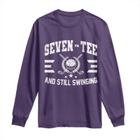 70th Birthday Golf Long Sleeve Shirt Funny Seven Tee And Still Swinging 70 Years Old