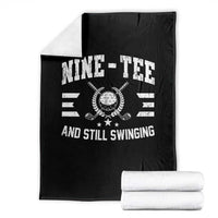 90th Birthday Golf Throw Blanket Funny Nine Tee And Still Swinging 90 Years Old
