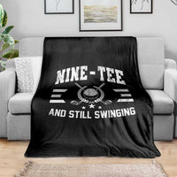 90th Birthday Golf Throw Blanket Funny Nine Tee And Still Swinging 90 Years Old