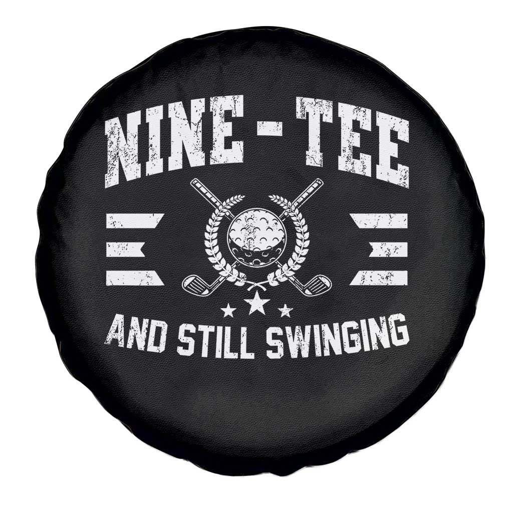 90th Birthday Golf Spare Tire Cover Funny Nine Tee And Still Swinging 90 Years Old