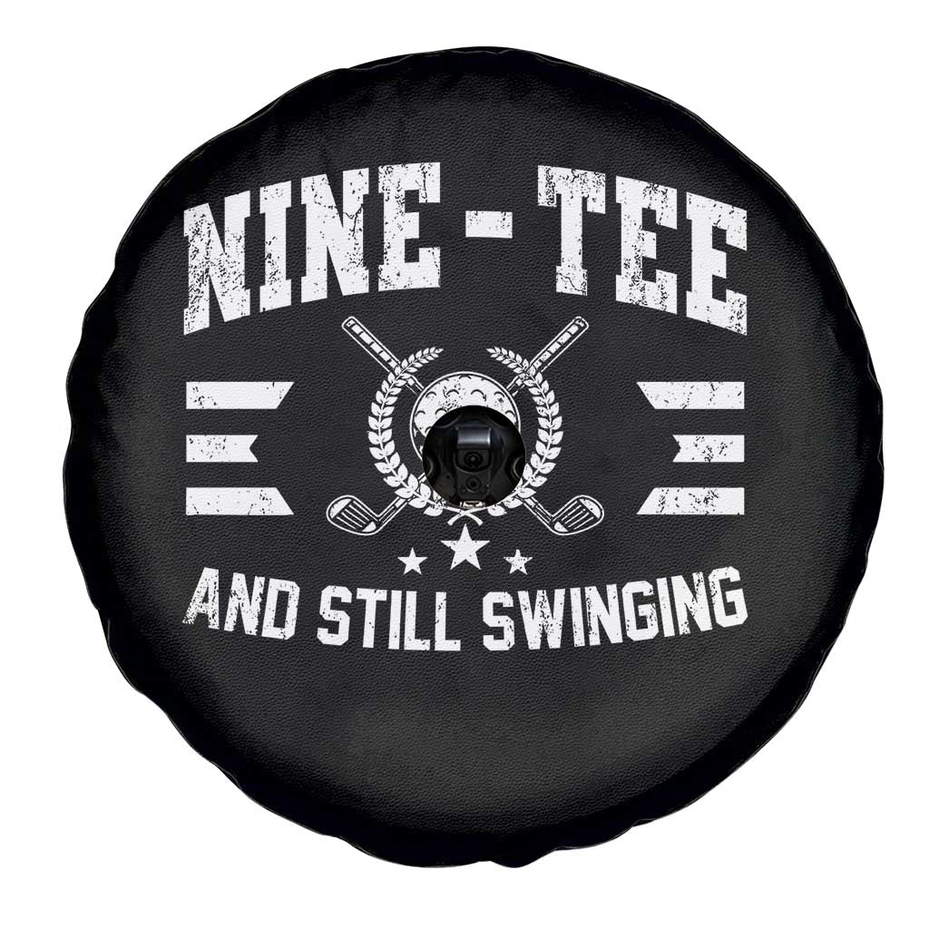 90th Birthday Golf Spare Tire Cover Funny Nine Tee And Still Swinging 90 Years Old