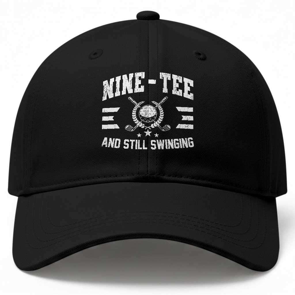 90th Birthday Golf Baseball Cap Funny Nine Tee And Still Swinging 90 Years Old