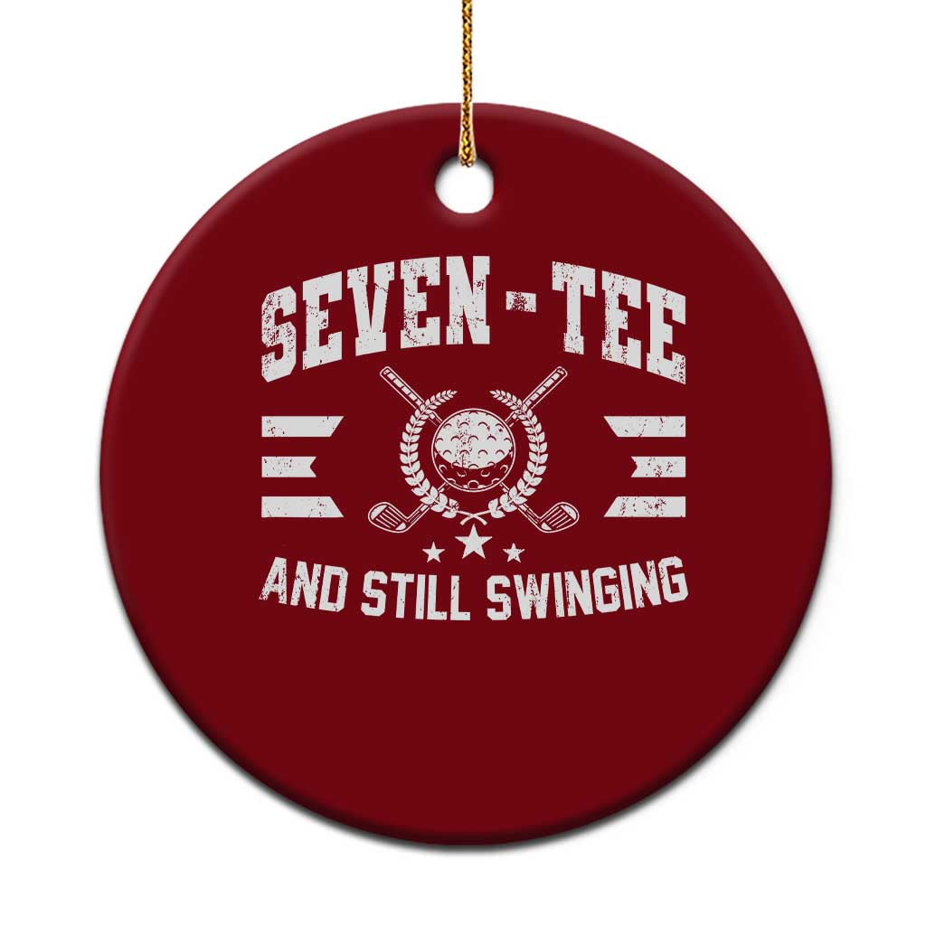 90th Birthday Golf Ceramic Ornament Funny Nine Tee And Still Swinging 90 Years Old