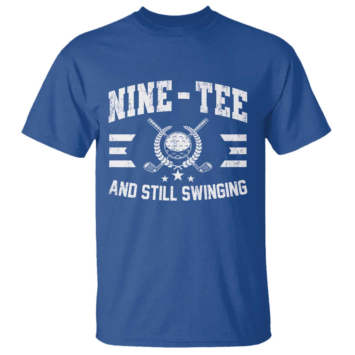 90th Birthday Golf T Shirt Funny Nine Tee And Still Swinging 90 Years Old