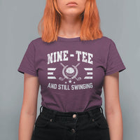 90th Birthday Golf T Shirt For Women Funny Nine Tee And Still Swinging 90 Years Old