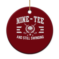50th Birthday Golf Ceramic Ornament Funny Fif Tee And Still On Par 50 Years Old