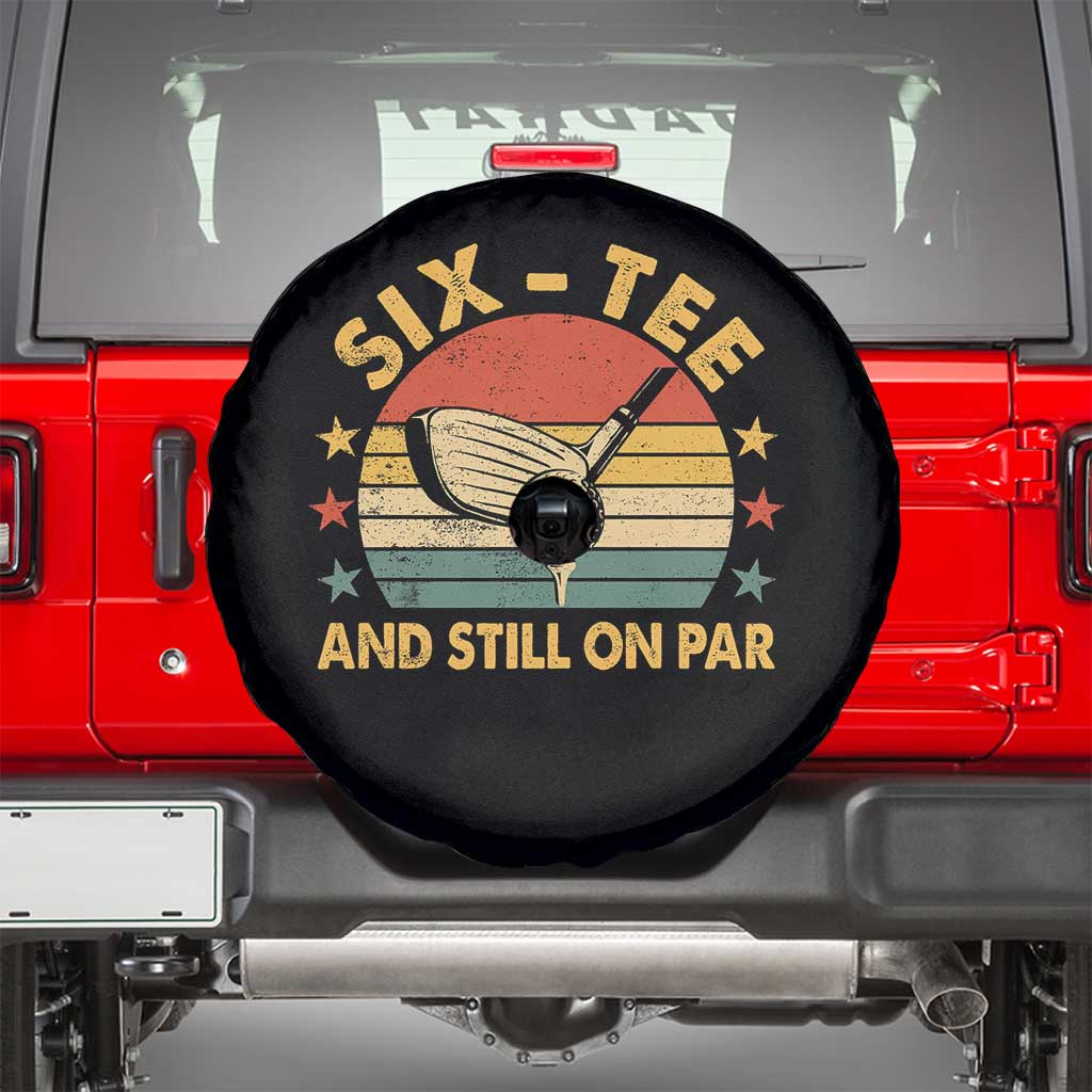 60th Birthday Golf Spare Tire Cover Funny Six Tee And Still On Par 60 Years Old
