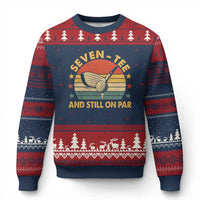 70th Birthday Golf Ugly Christmas Sweater Funny Seven Tee And Still On Par 70 Years Old