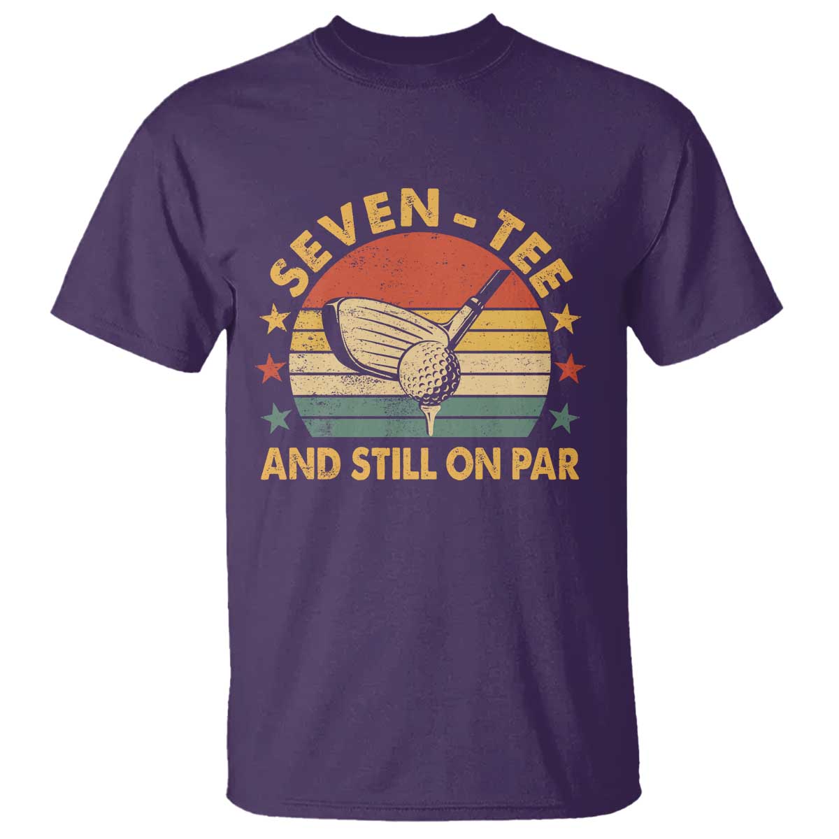 70th Birthday Golf T Shirt Funny Seven Tee And Still On Par 70 Years Old
