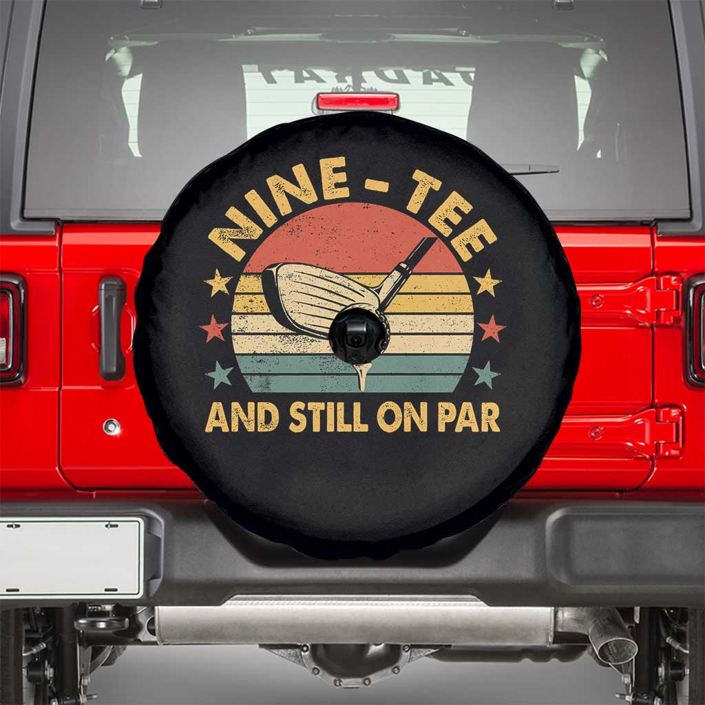 90th Birthday Golf Spare Tire Cover Funny Nine Tee And Still On Par 90 Years Old