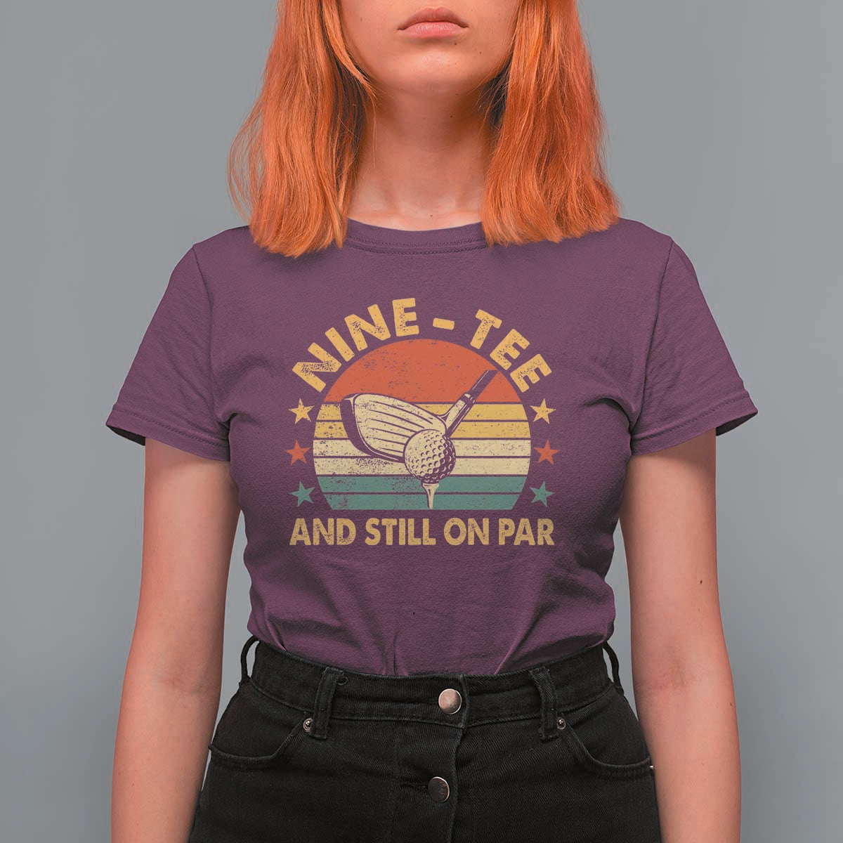 90th Birthday Golf T Shirt For Women Funny Nine Tee And Still On Par 90 Years Old