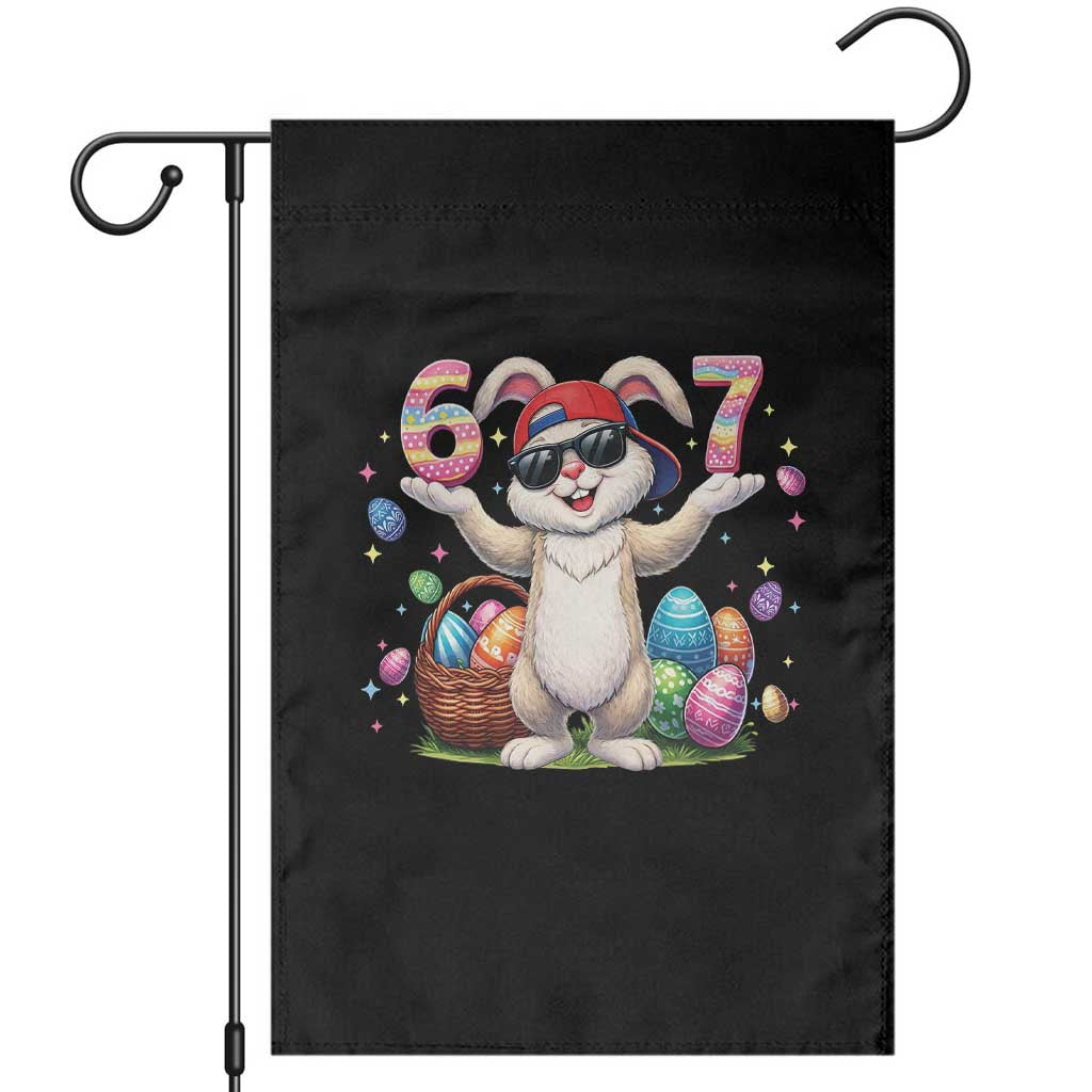 Funny Easter Day Six Seven 67 Bunny Boys Kids Garden Flag