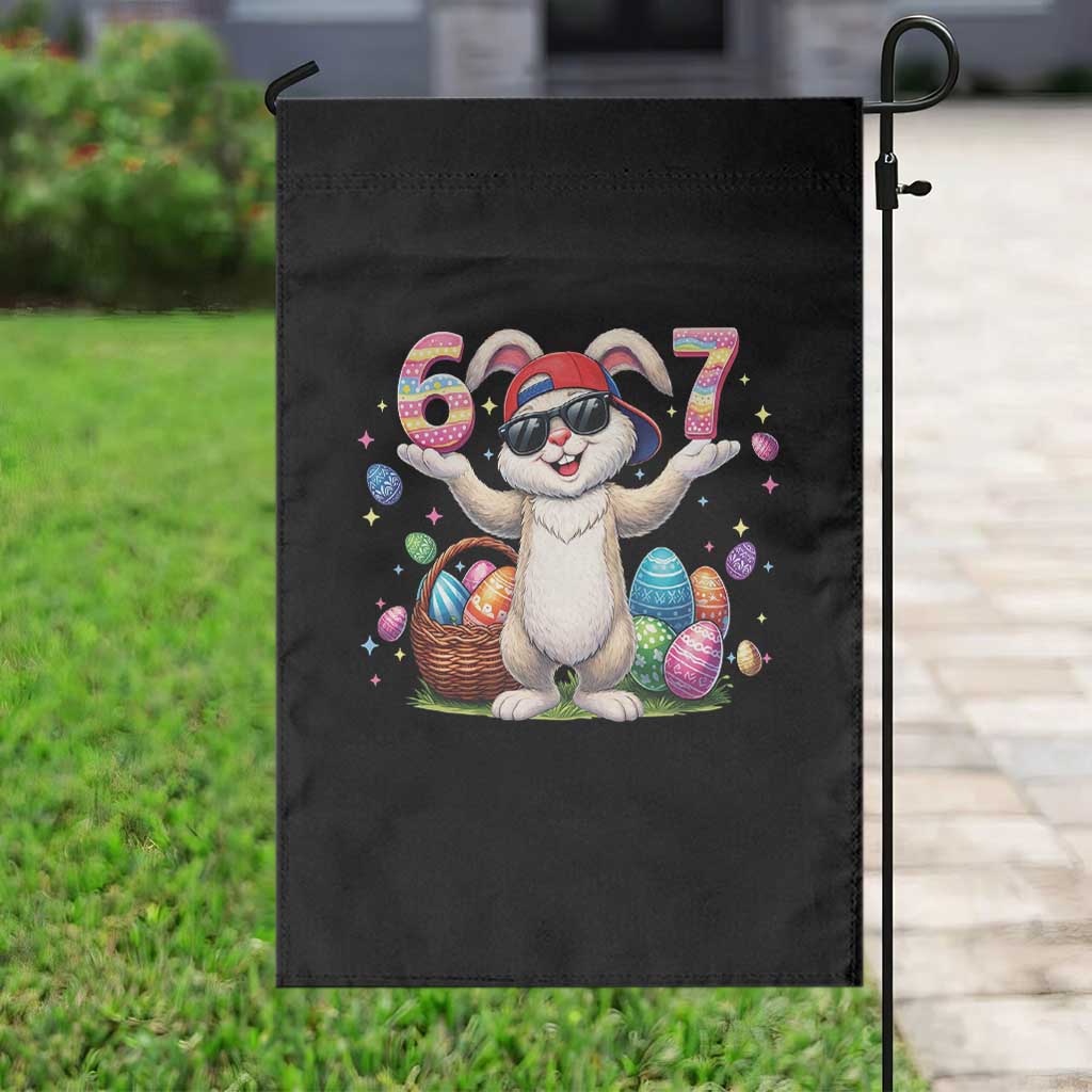 Funny Easter Day Six Seven 67 Bunny Boys Kids Garden Flag