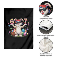 Funny Easter Day Six Seven 67 Bunny Boys Kids Garden Flag