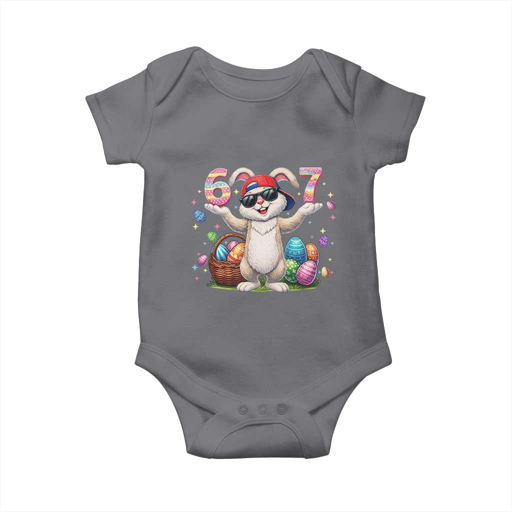 Funny Easter Day Six Seven 67 Bunny Boys Kids Baby Onesie