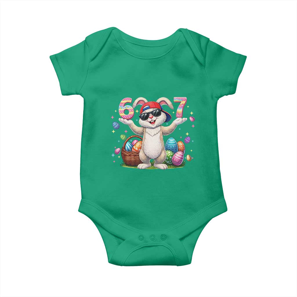 Funny Easter Day Six Seven 67 Bunny Boys Kids Baby Onesie