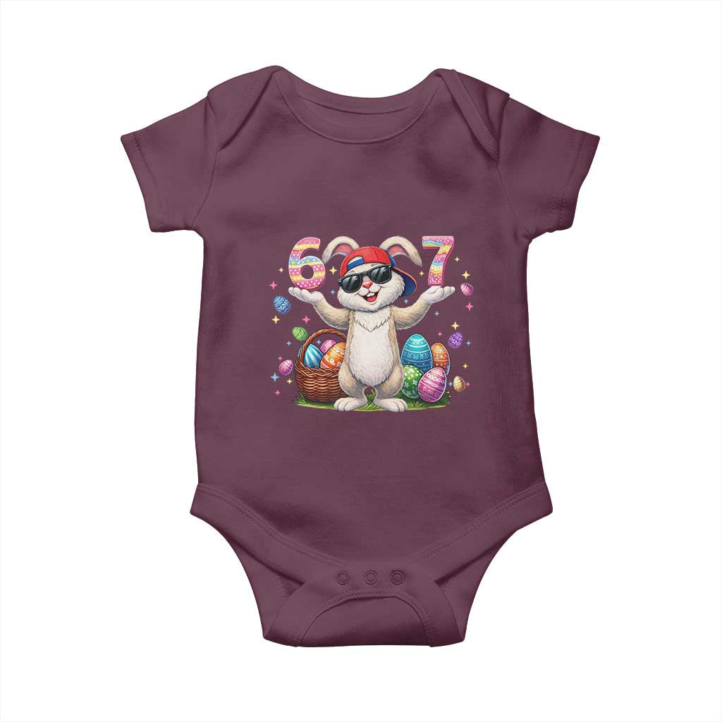 Funny Easter Day Six Seven 67 Bunny Boys Kids Baby Onesie