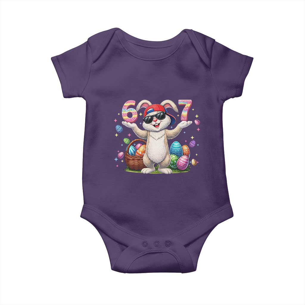 Funny Easter Day Six Seven 67 Bunny Boys Kids Baby Onesie