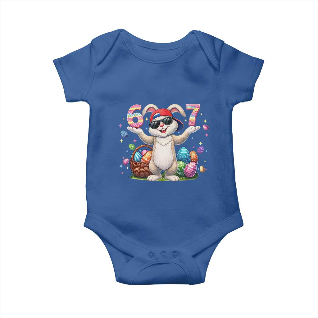 Funny Easter Day Six Seven 67 Bunny Boys Kids Baby Onesie