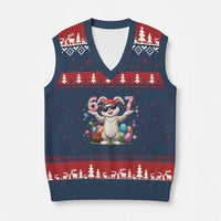 Funny Easter Day Six Seven 67 Bunny Boys Kids V-Neck Knit Sweater Vest