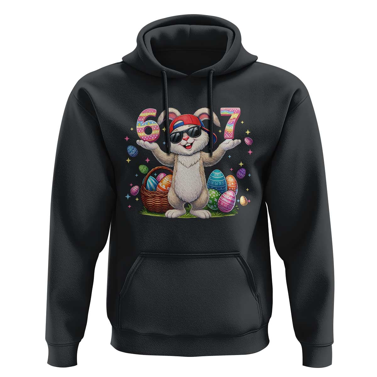 Funny Easter Day Six Seven 67 Bunny Boys Kids Hoodie
