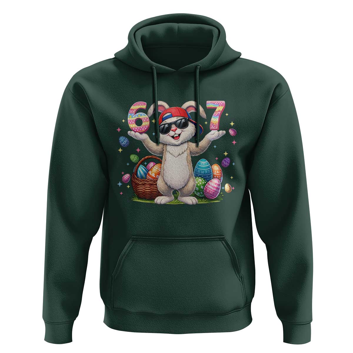 Funny Easter Day Six Seven 67 Bunny Boys Kids Hoodie