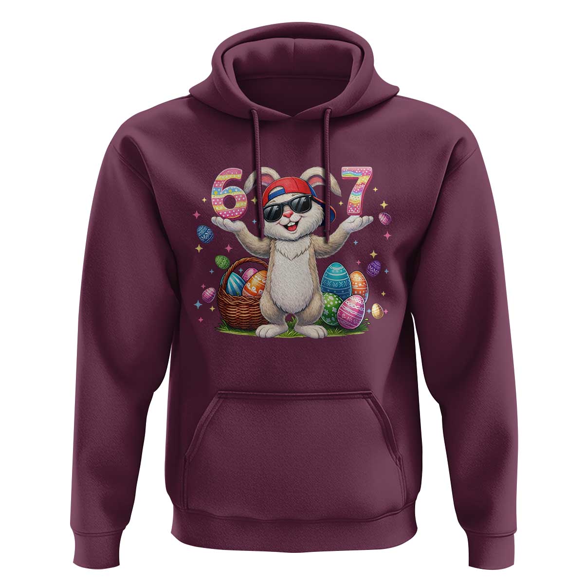 Funny Easter Day Six Seven 67 Bunny Boys Kids Hoodie