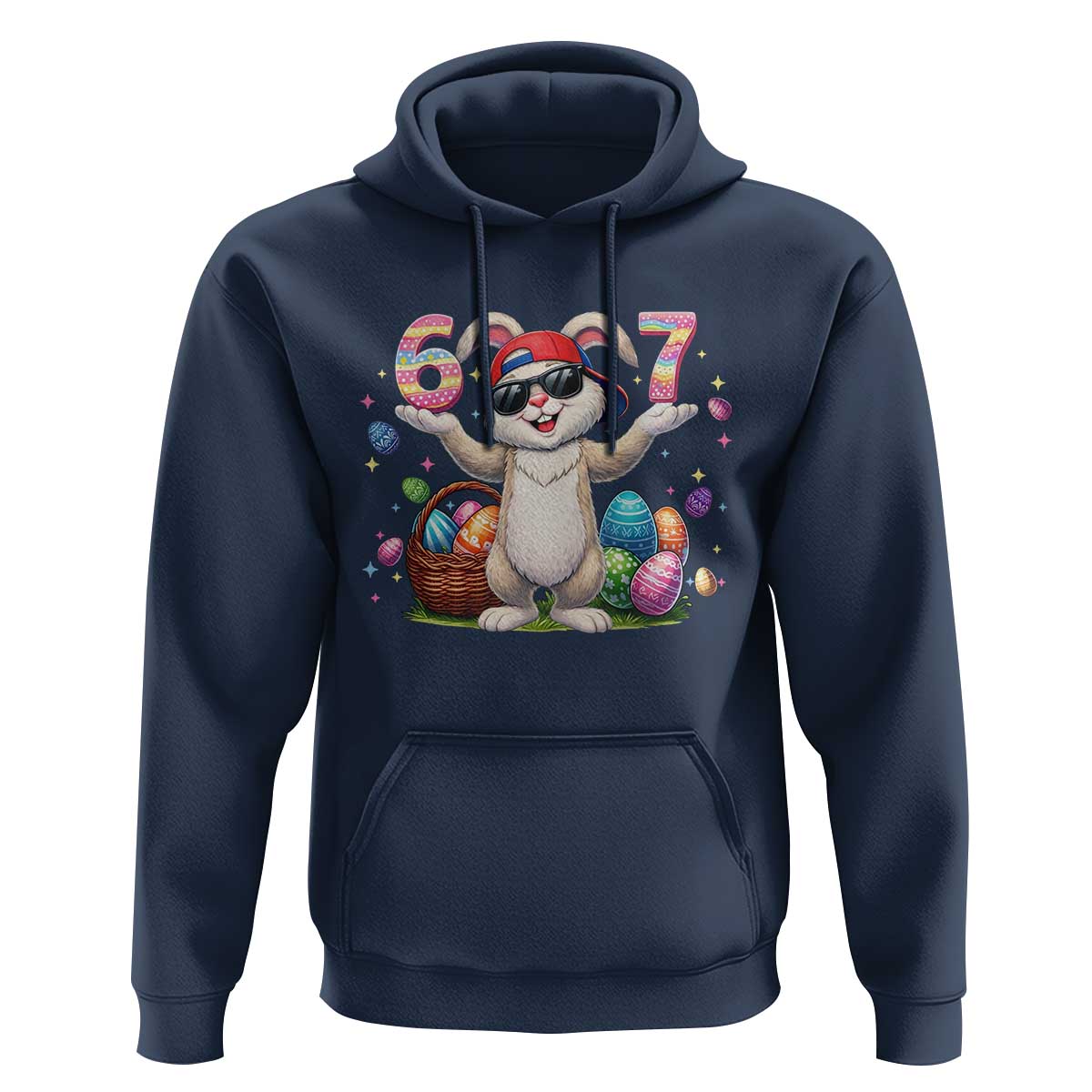 Funny Easter Day Six Seven 67 Bunny Boys Kids Hoodie