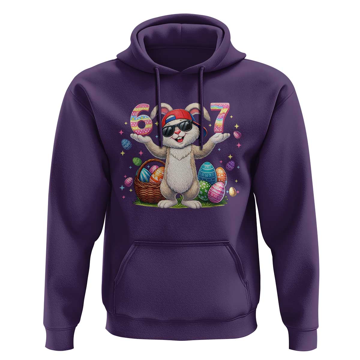 Funny Easter Day Six Seven 67 Bunny Boys Kids Hoodie