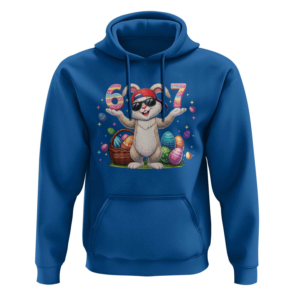 Funny Easter Day Six Seven 67 Bunny Boys Kids Hoodie
