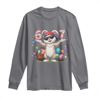 Funny Easter Day Six Seven 67 Bunny Boys Kids Long Sleeve Shirt